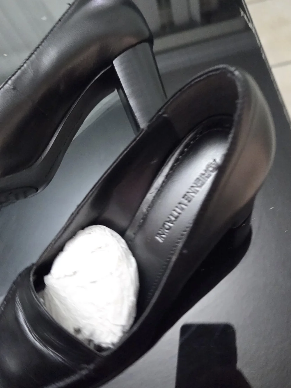 Adrienne Vittadini Men’s Black Leather Loafers